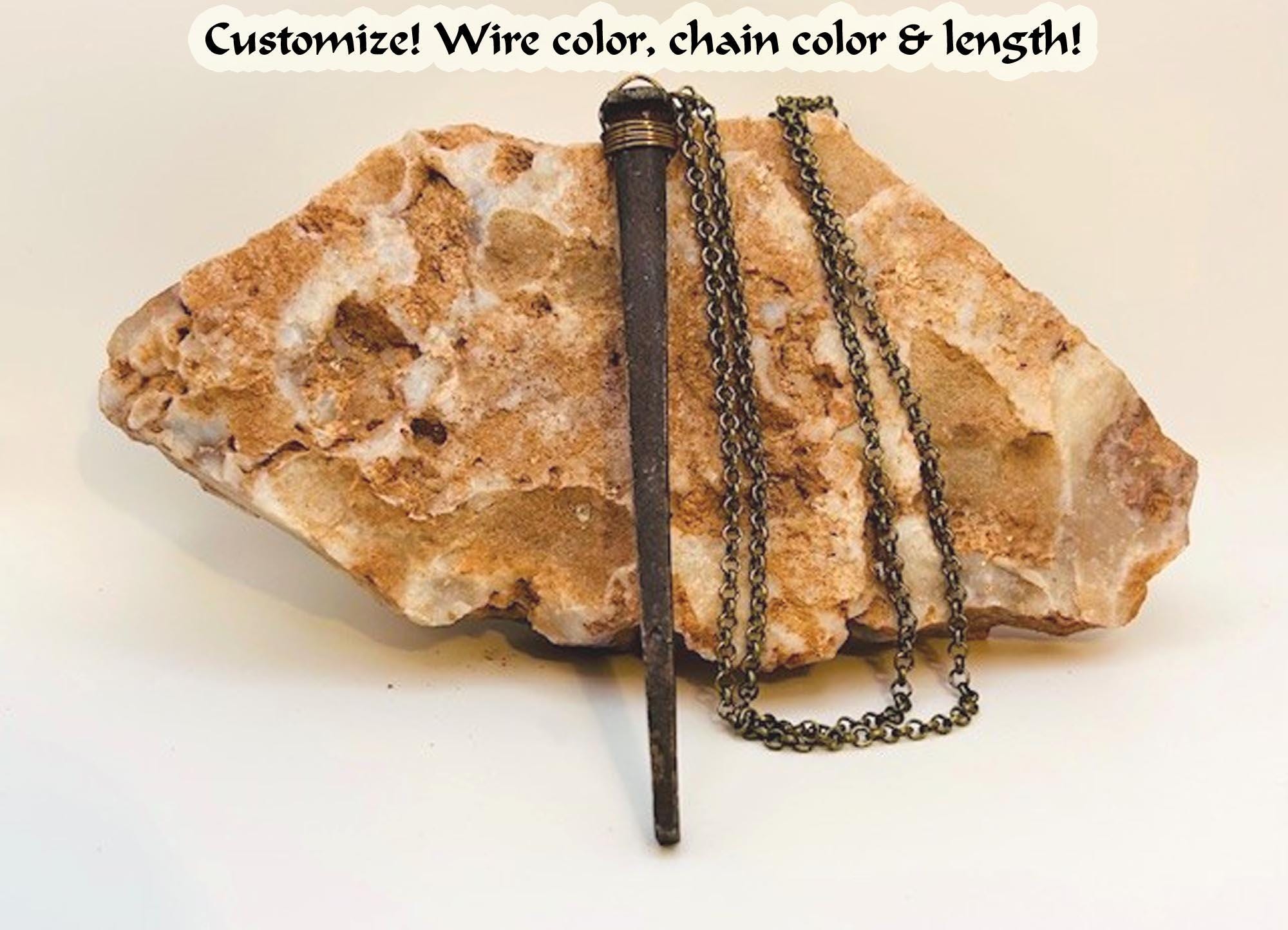 Coffin Nail Pendant Necklace - 1880s Hand Forged Iron -4.5 Inch -Gothic Birthday Gift -Vampirecore Grunge Dark Academia Alternative -Vampire