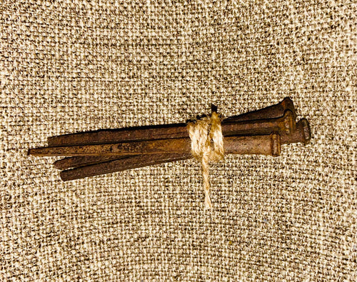 Antique Square Coffin Nails - Hand Forged 1815, Set of 4