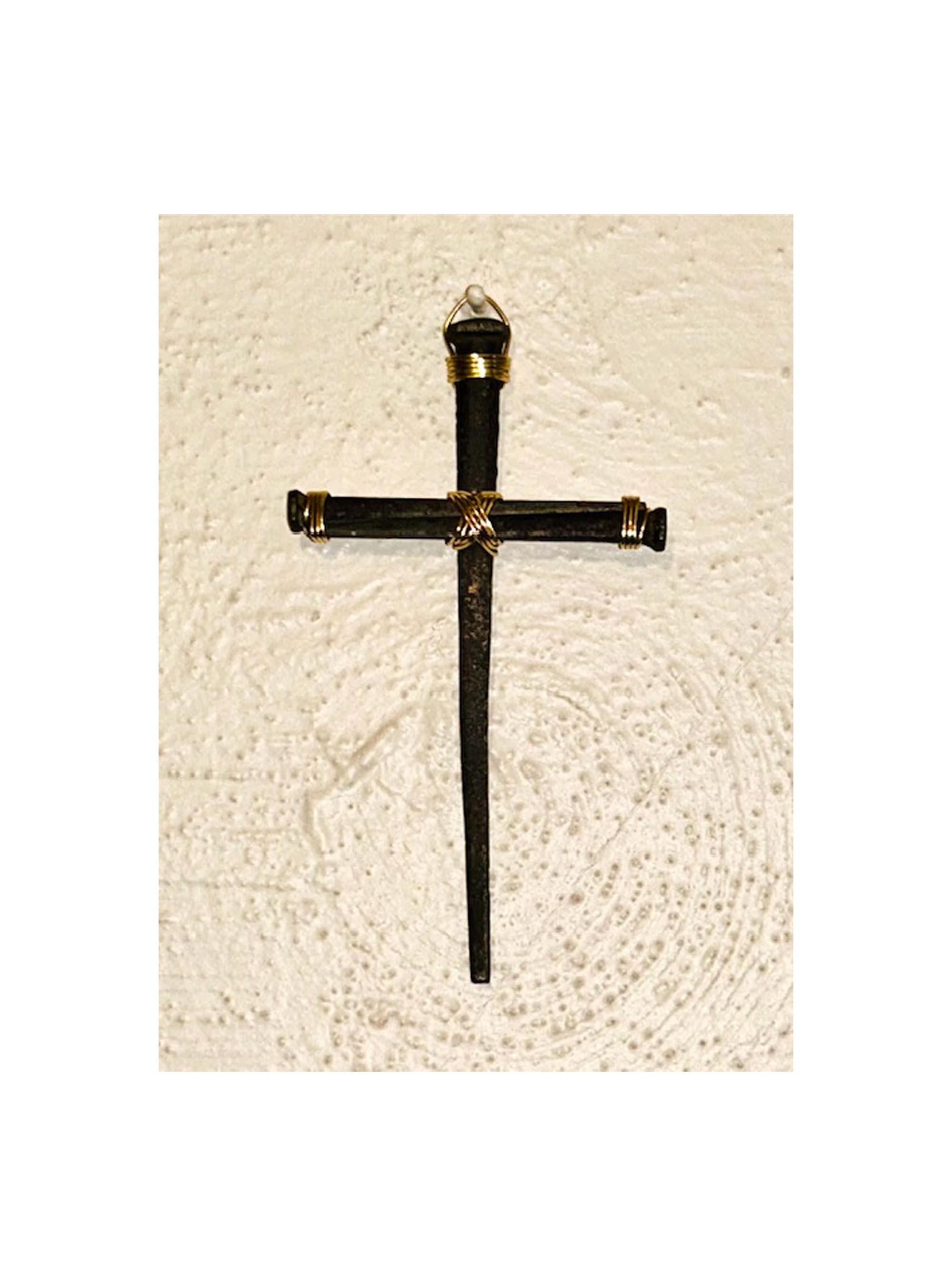 Hand Forged Iron Nail Cross – Rustic Christian Wall Decor - Housewarming Gift - Easter - Anniversary - Christmas - Birthday - Strong Faith