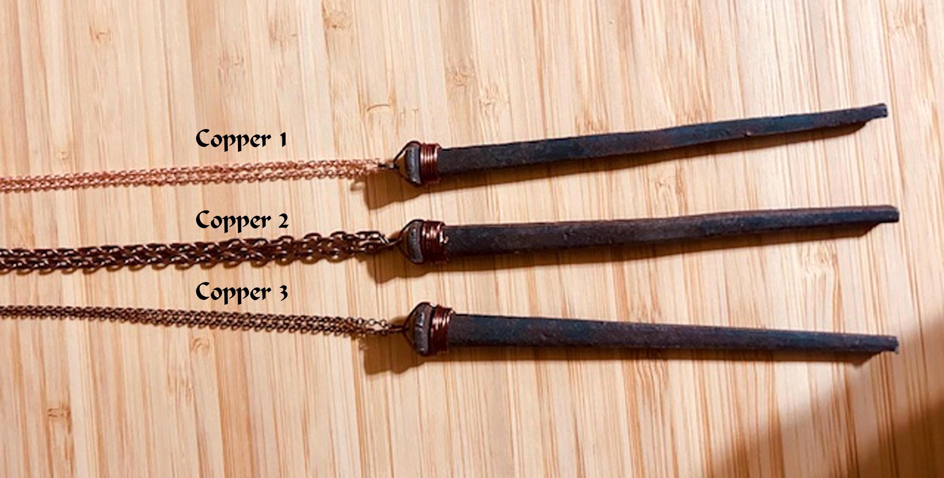 Iron Nail Cross Necklace – Crucifix Pendant - Copper 7th Anniversary - FREE GIFT BOX - Hand Forged Nails - Fathers Mothers Day Easter Gift