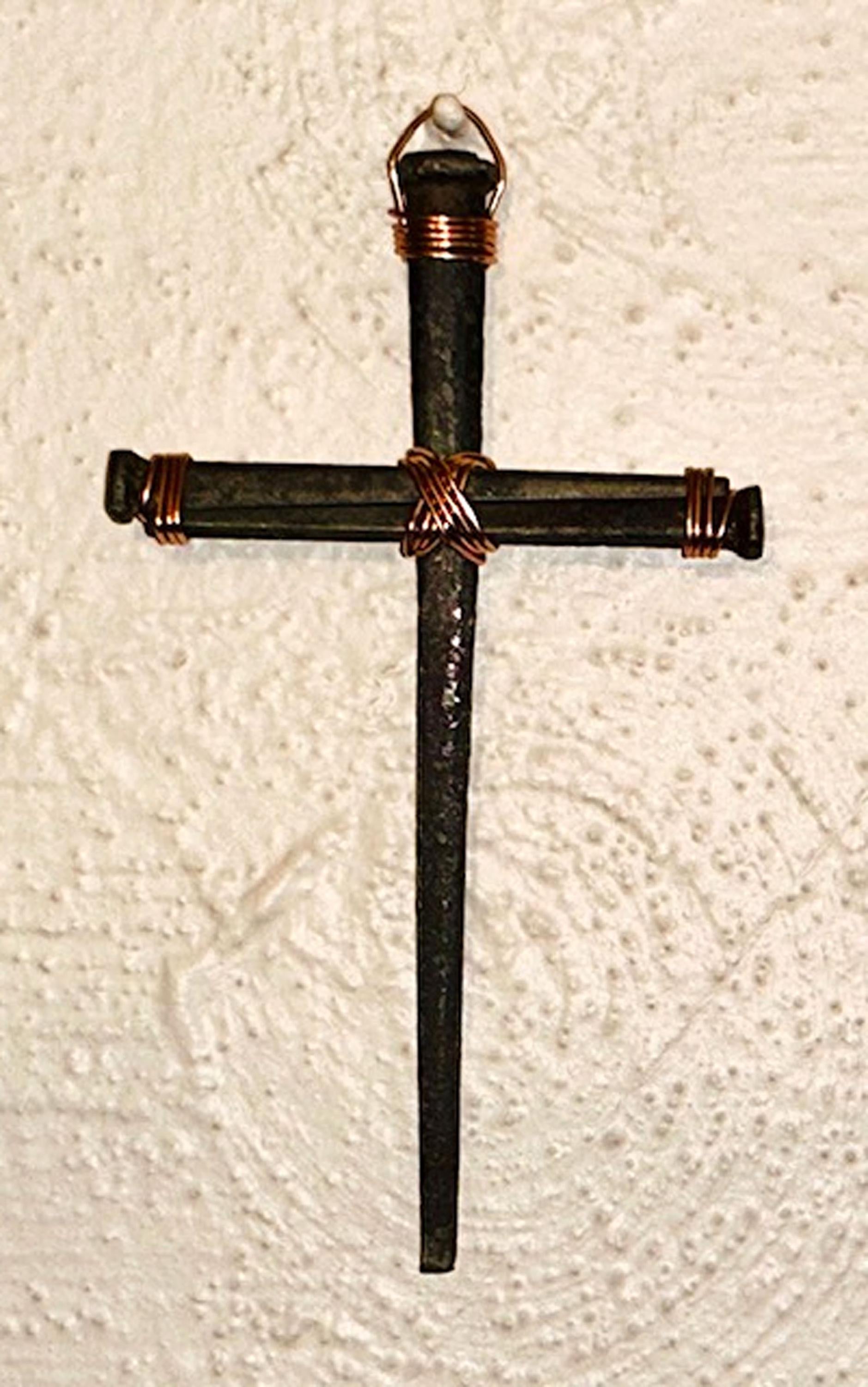 Iron Nail Cross Wall Decor – Rustic Christian Gift - Housewarming Gift - Easter - 6th Iron Anniversary - Birthday -Christmas -FREE GIFT BOX