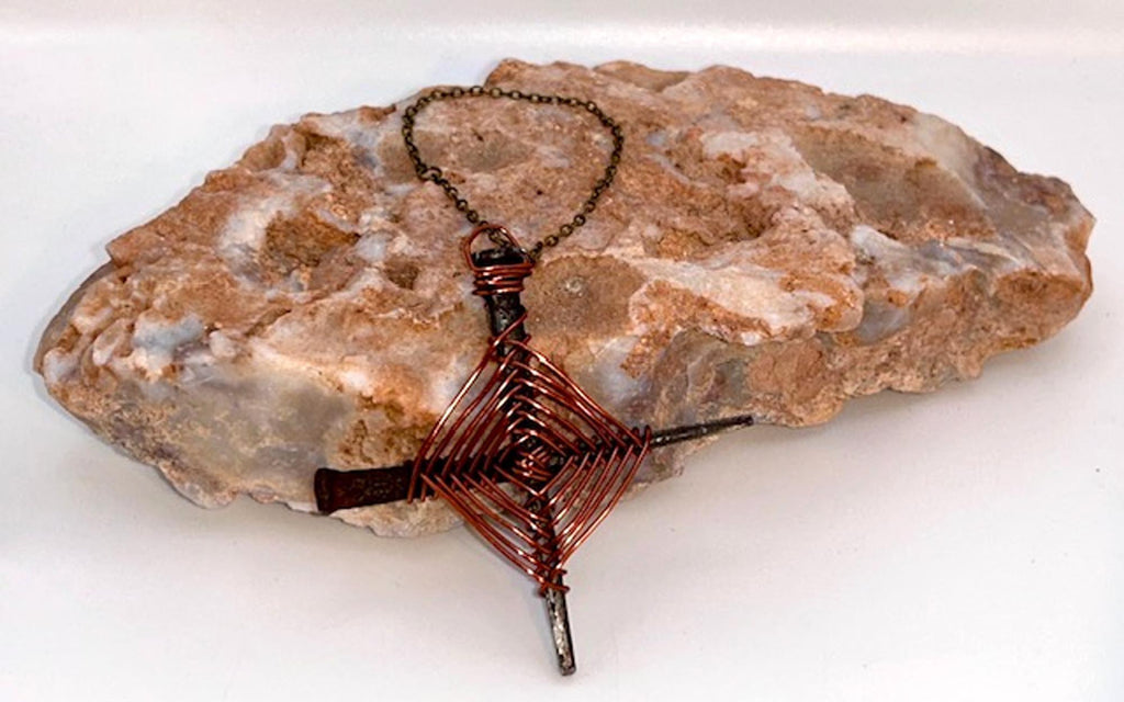 Mor-Rioghain Talisman Wall Decor - Iron Protection Cross - Home and Self Protection - Hand Forged 1800’s Nails