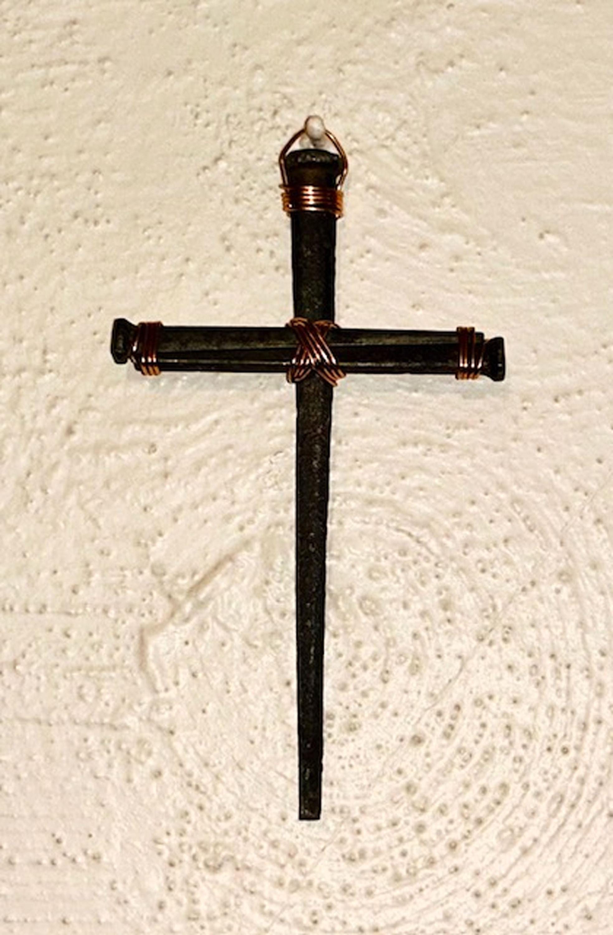 Iron Nail Cross Wall Decor – Rustic Christian Gift - Housewarming Gift - Easter - 6th Iron Anniversary - Birthday -Christmas -FREE GIFT BOX