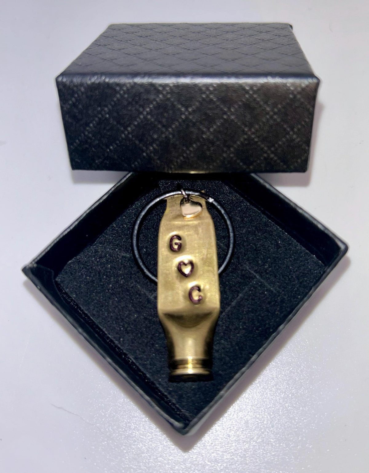 Pair HIS HERS Bullet Key Rings - Keychains - Hand Stamped - Personalized Bullet Keychain - 21st Brass Anniversary Couple - FREE Gift Box