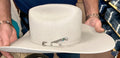 Mini Hat Knife - Abalone Shell Folding Knife  -Sharp Blade - Stainless Steel Statement Knife - Cowboy Hat His Her GIFT BOX FREE