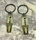 Pair HIS HERS Bullet Key Rings - Keychains - Hand Stamped - Personalized Bullet Keychain - 21st Brass Anniversary Couple - FREE Gift Box